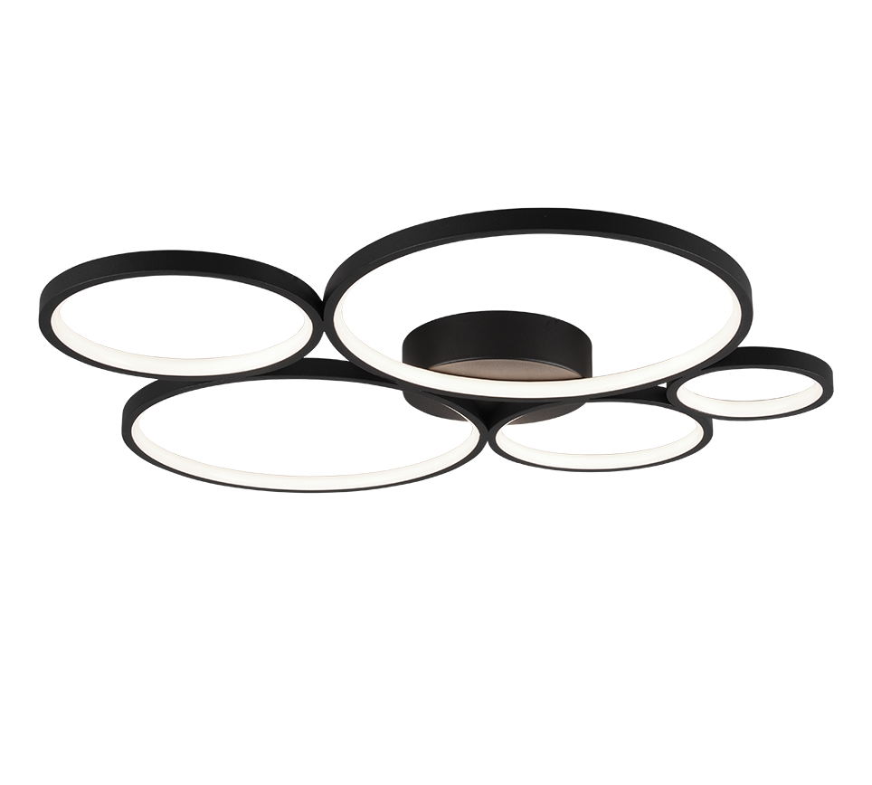 RONDO | Ceiling lamp | Black mat | Metal