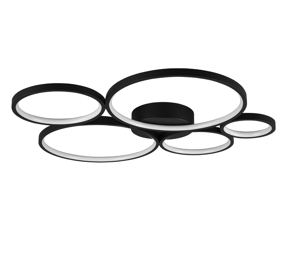 RONDO | Ceiling lamp | Black mat | Metal