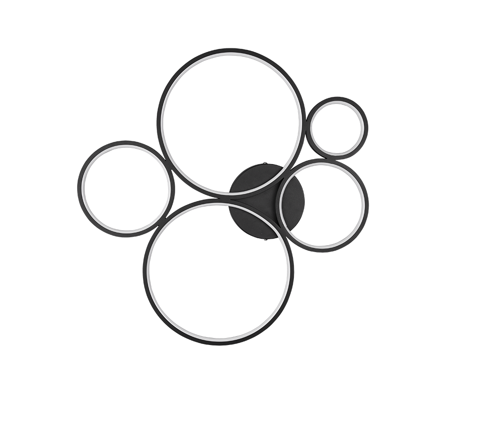 RONDO | Ceiling lamp | Black mat | Metal