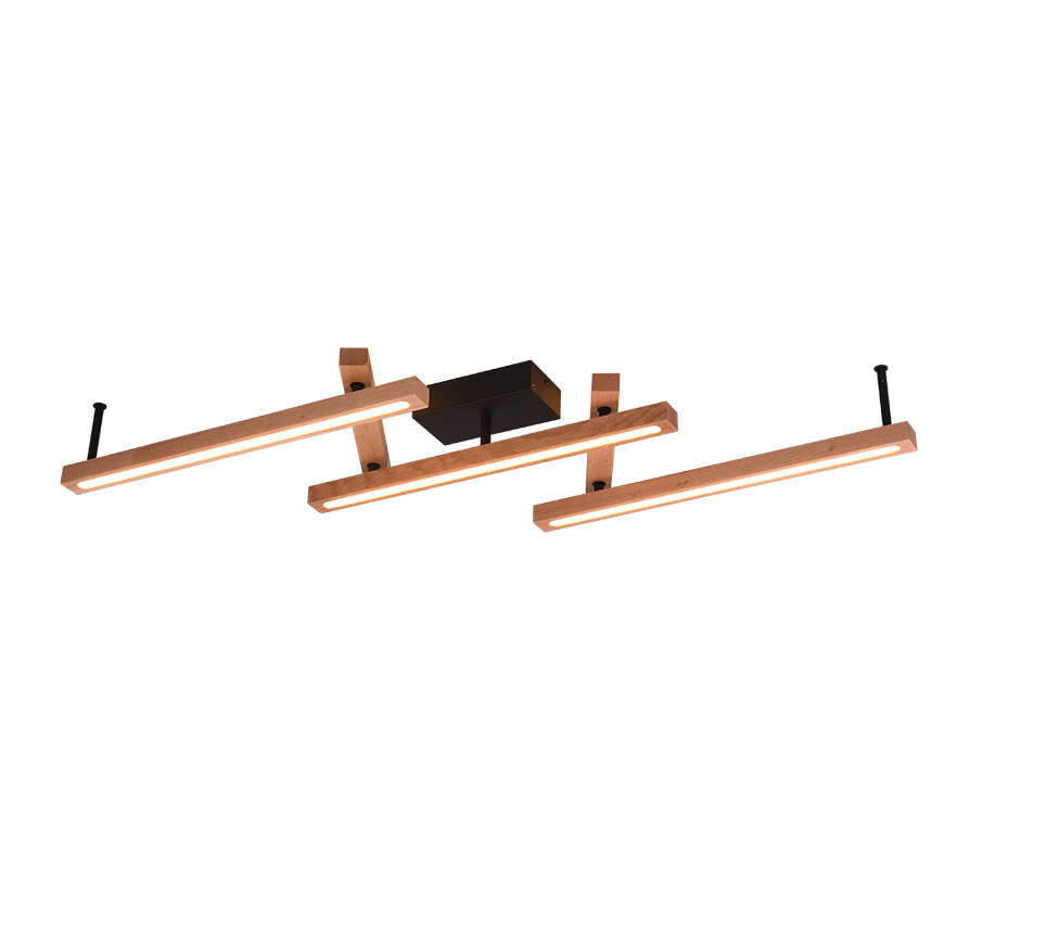 BELLARI | Ceiling lamp | Wood coloured | Natural wood
