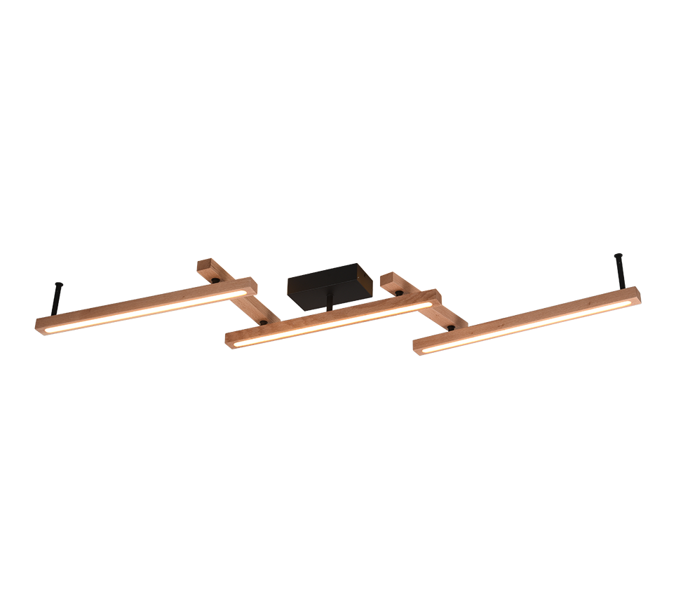 BELLARI | Ceiling lamp | Wood coloured | Natural wood