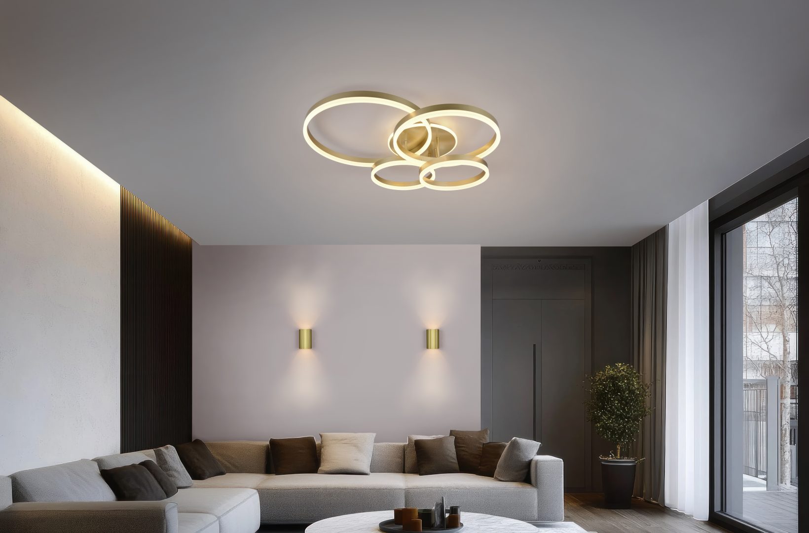 DRAKE | Ceiling lamp | Gold | Metal