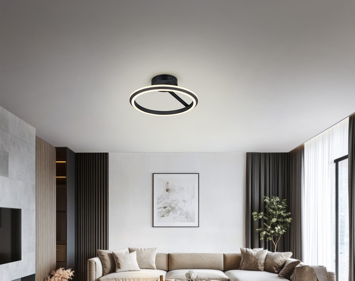 AMADOR | Ceiling lamp | Black mat | Metal