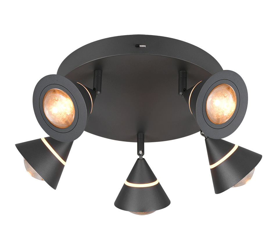 ROMEO | Ceiling lamp | Black mat | Metal
