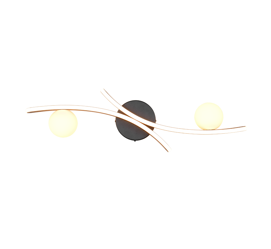 NAPOLI | Ceiling lamp | Black mat | Metal