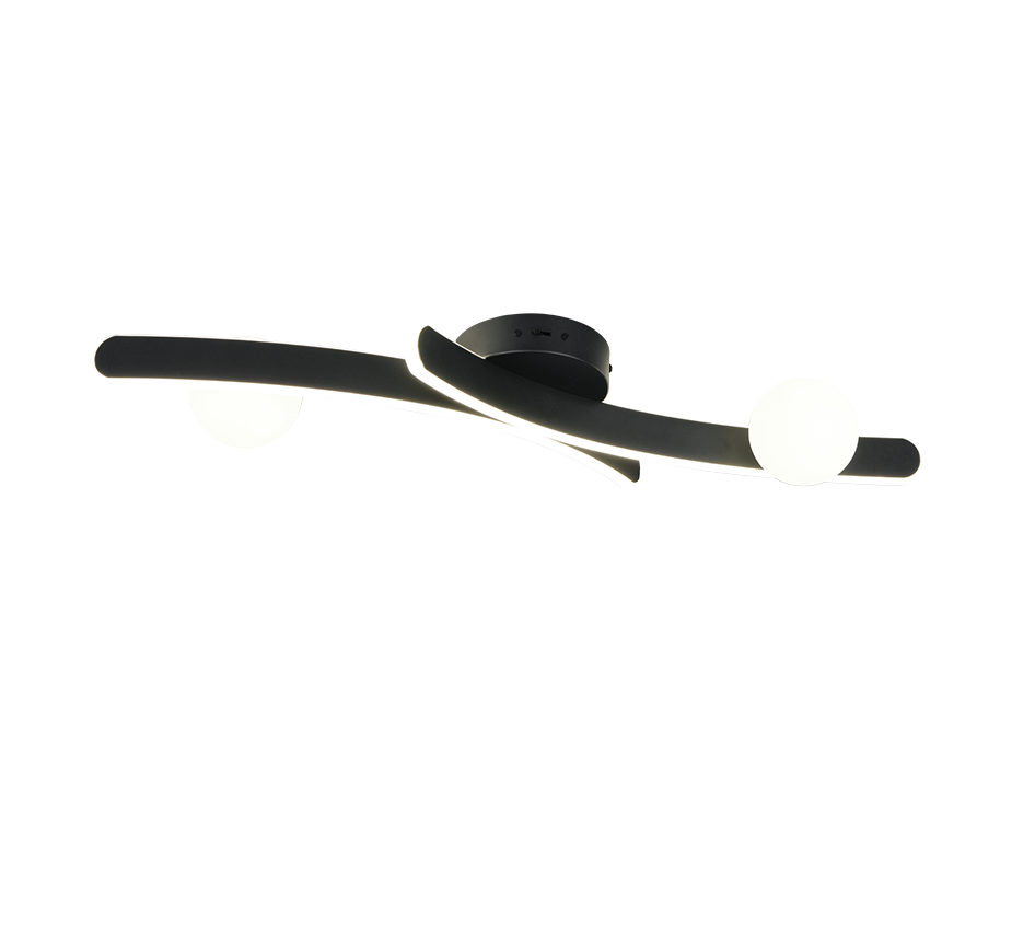 NAPOLI | Ceiling lamp | Black mat | Metal