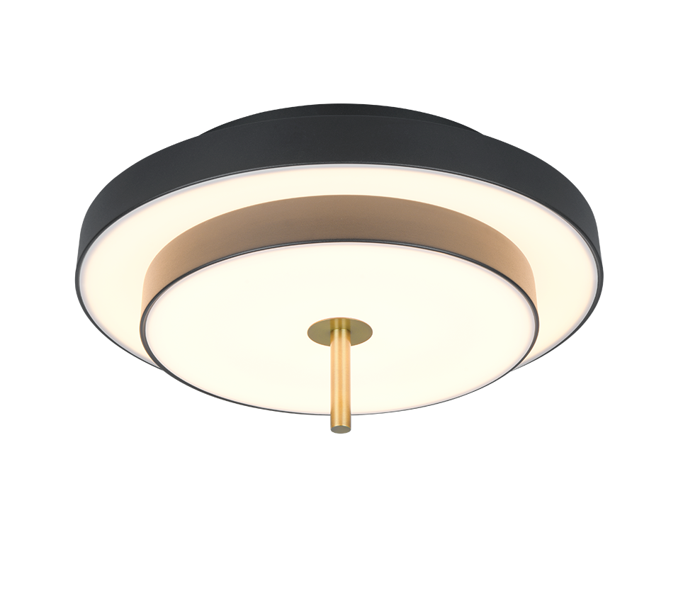 KEATON | Ceiling lamp | Schwarz-Gold | Metal