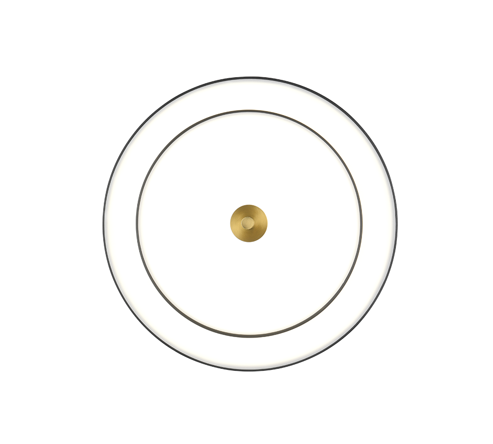 KEATON | Ceiling lamp | Schwarz-Gold | Metal