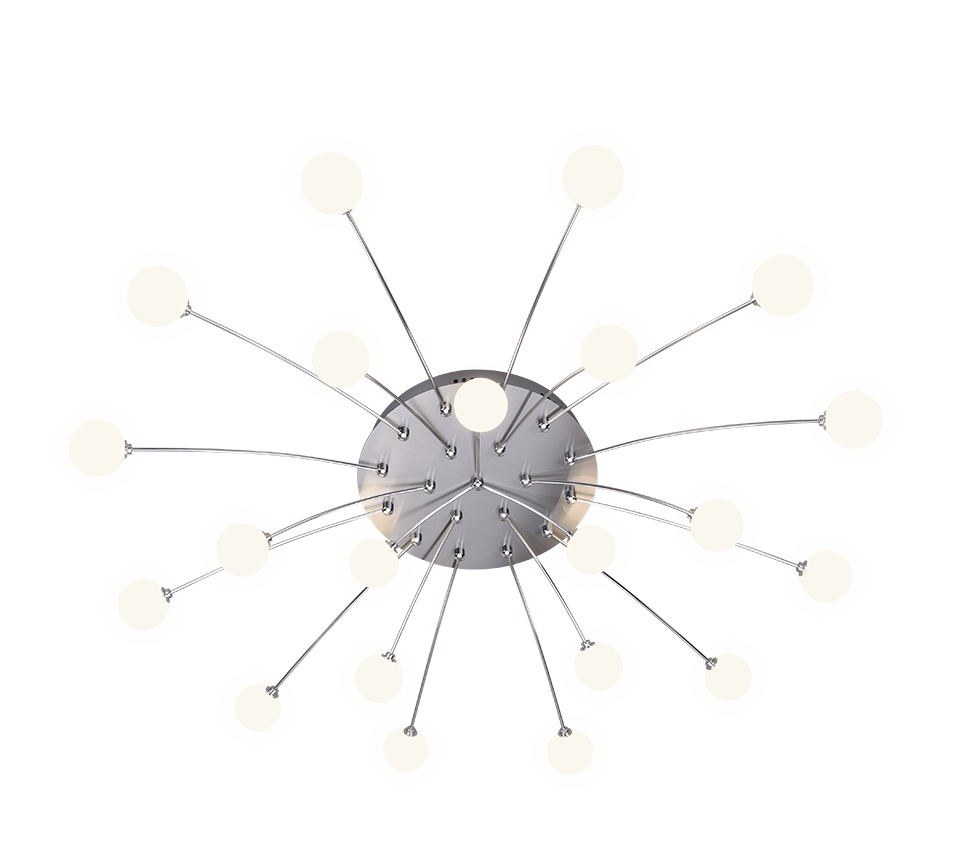 BULLET | Ceiling lamp | Nickel mat | Metal