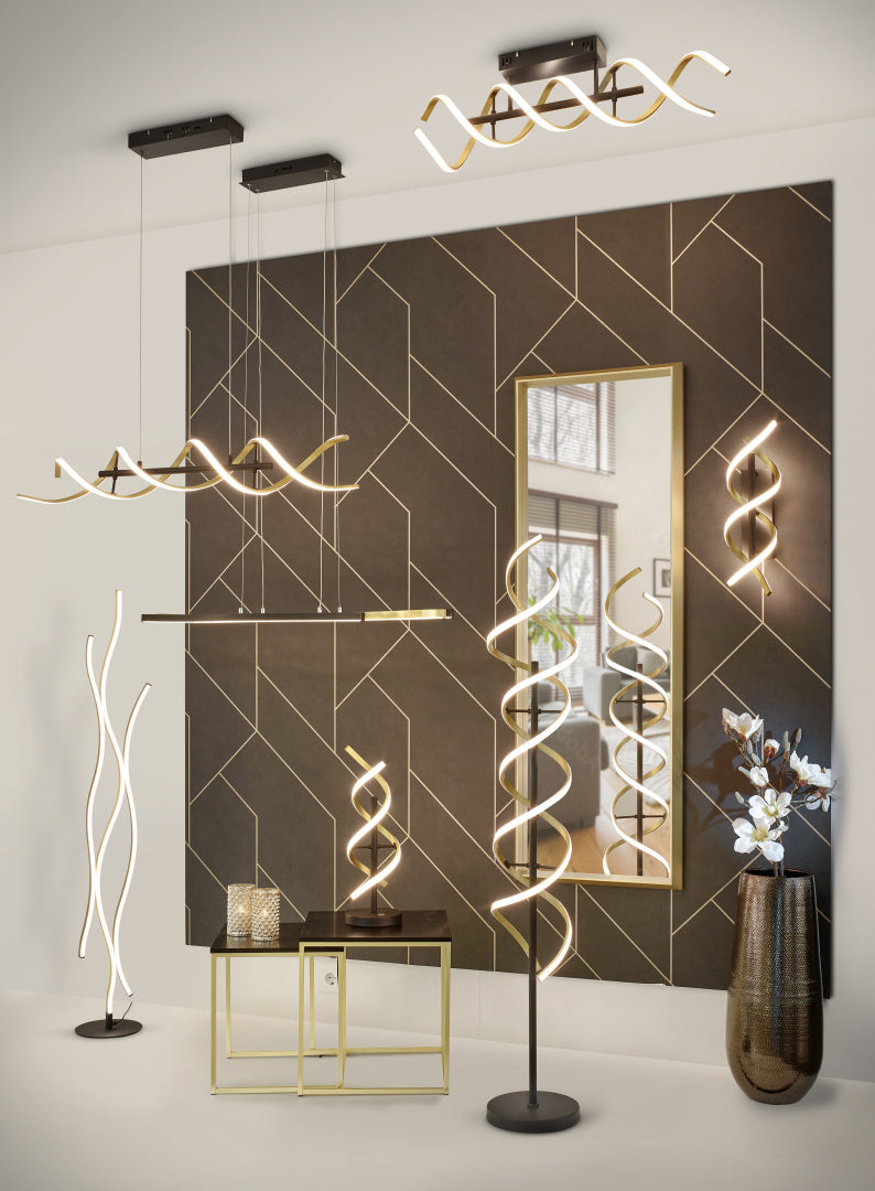 SEQUENCE | Ceiling lamp | Brass mat | Aluminium