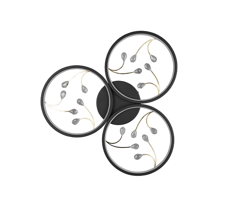 GROOVY | Ceiling lamp | Black mat | Metal