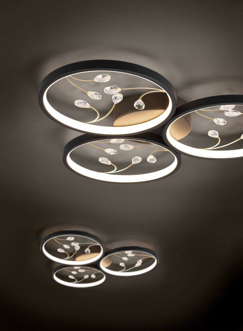 GROOVY | Ceiling lamp | Black mat | Metal