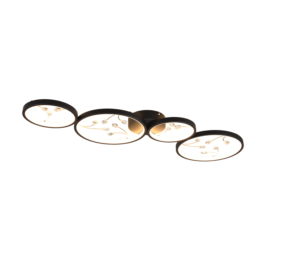GROOVY | Ceiling lamp | Black mat | Metal