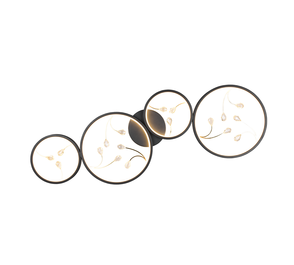 GROOVY | Ceiling lamp | Black mat | Metal