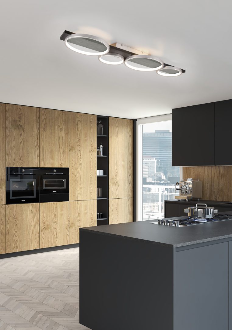MEDERA | Ceiling lamp | Black mat | Metal