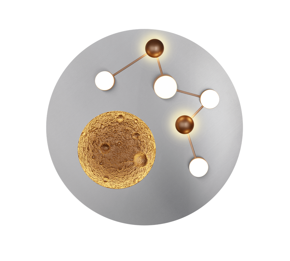 ZODIAC | Ceiling lamp | Brushed aluminium | Metal