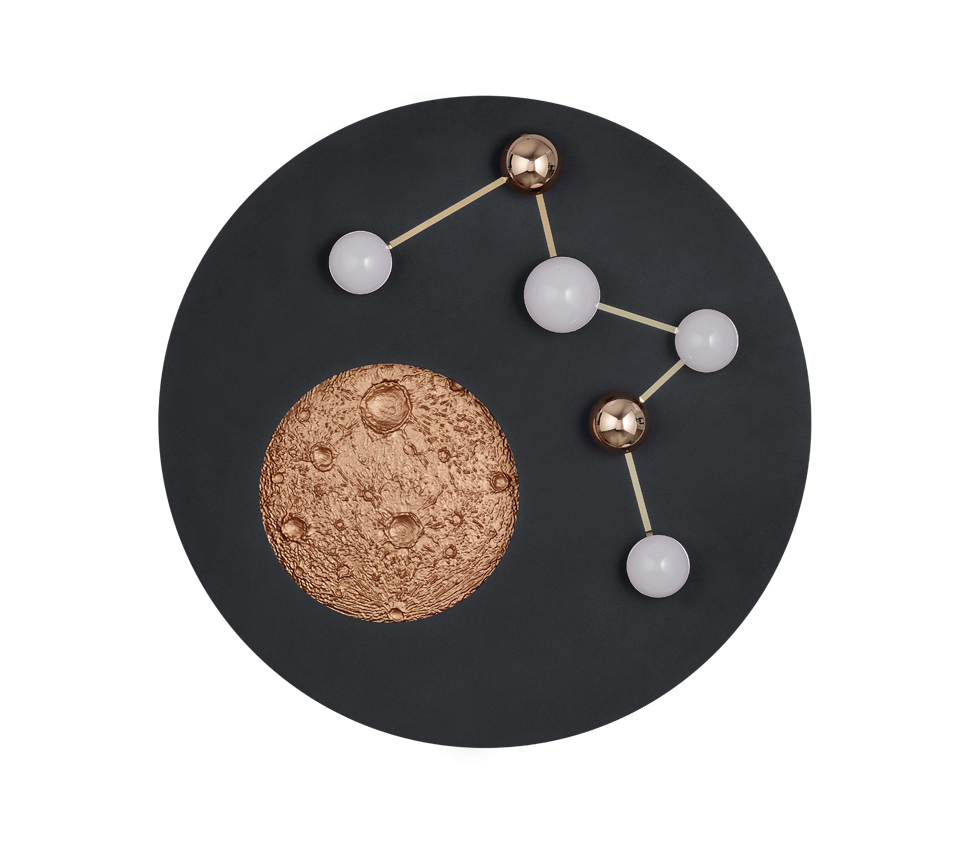 ZODIAC | Ceiling lamp | Black mat | Metal