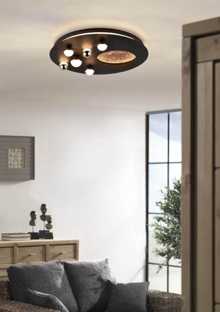 ZODIAC | Ceiling lamp | Black mat | Metal
