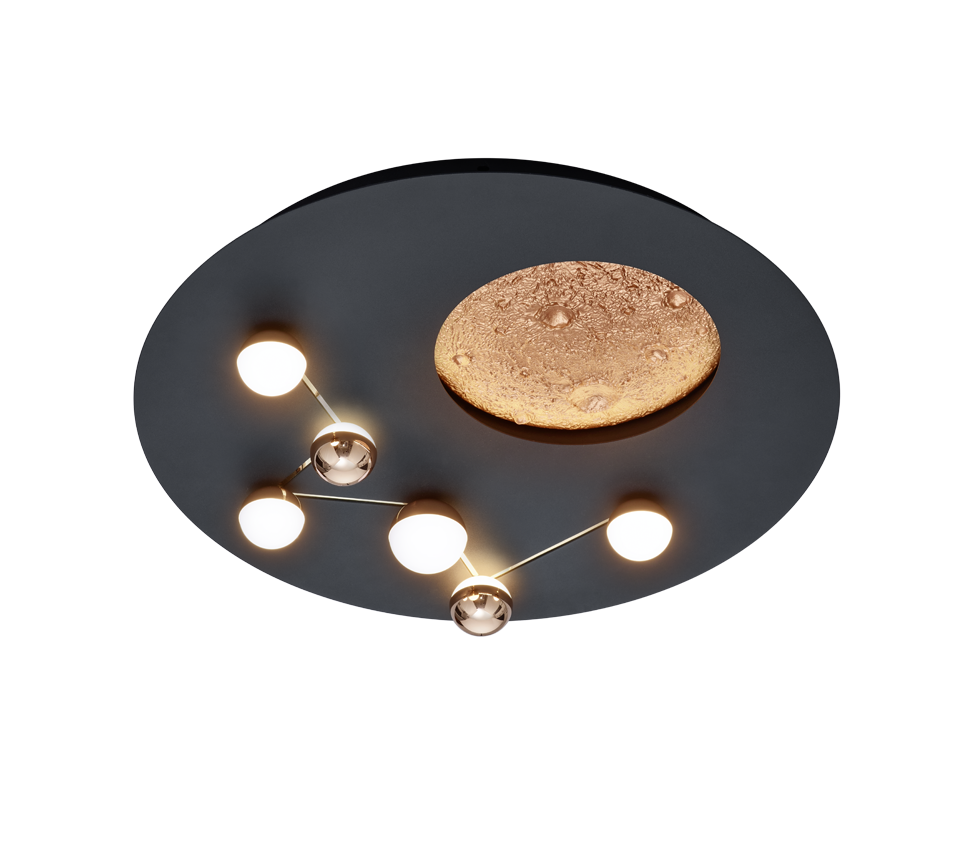 ZODIAC | Ceiling lamp | Black mat | Metal