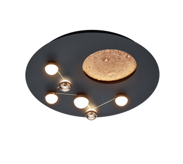 ZODIAC | Ceiling lamp | Black mat | Metal