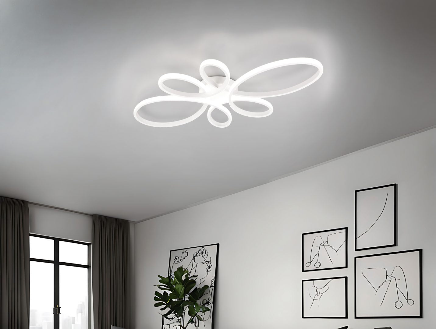 FLY | Ceiling lamp | White mat | Metal