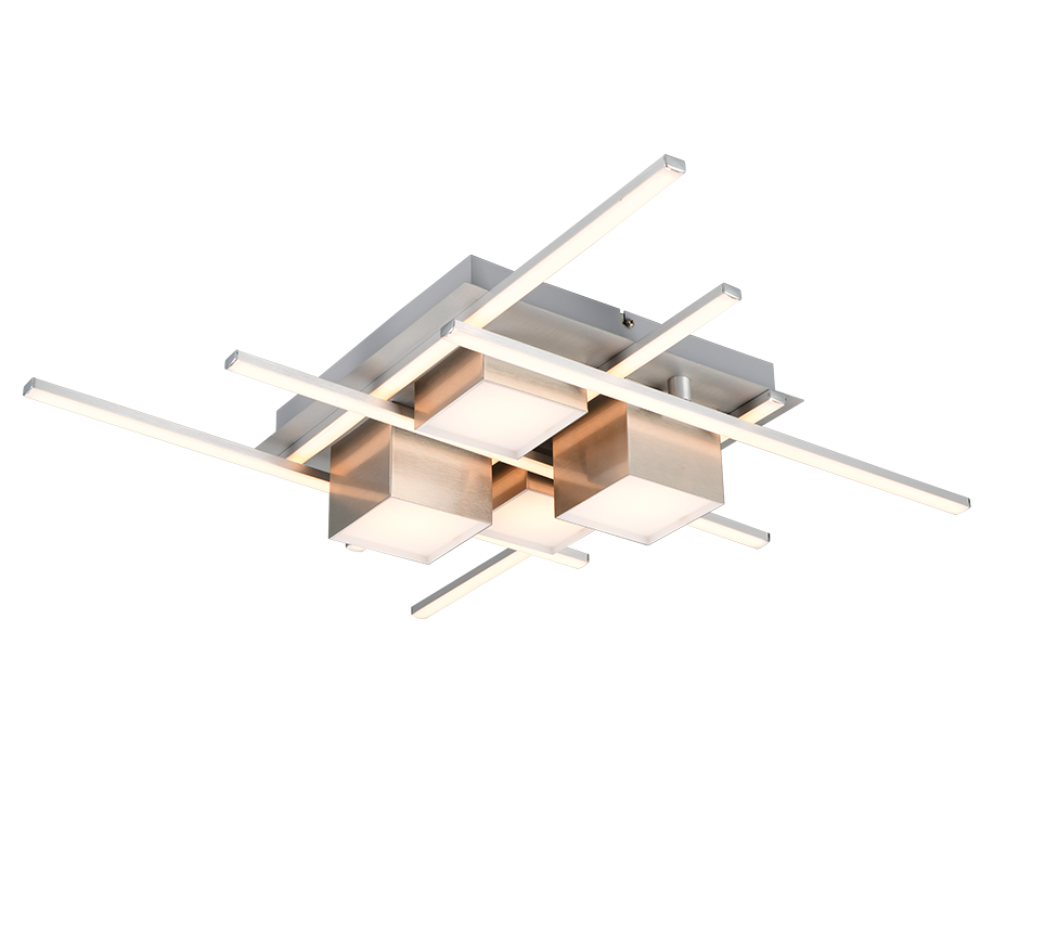 ROGER | Ceiling lamp | Nickel mat | Metal