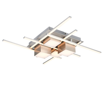 ROGER | Ceiling lamp | Nickel mat | Metal