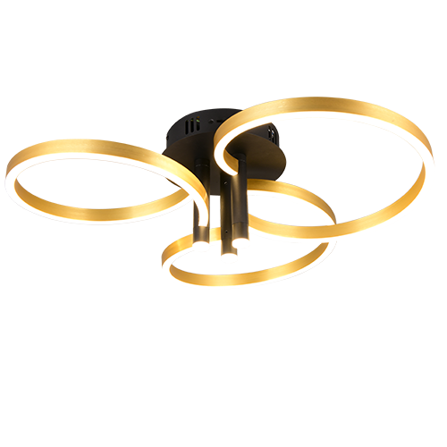 CARUSO | Ceiling lamp | Schwarz-Gold | Metal