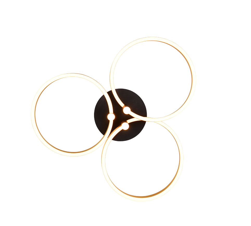 CARUSO | Ceiling lamp | Schwarz-Gold | Metal