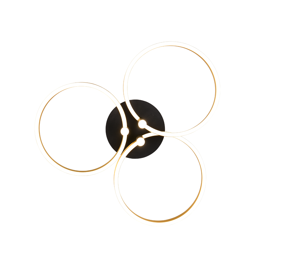 CARUSO | Ceiling lamp | Schwarz-Gold | Metal