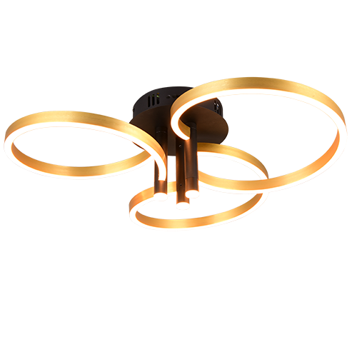 CARUSO | Ceiling lamp | Schwarz-Gold | Metal