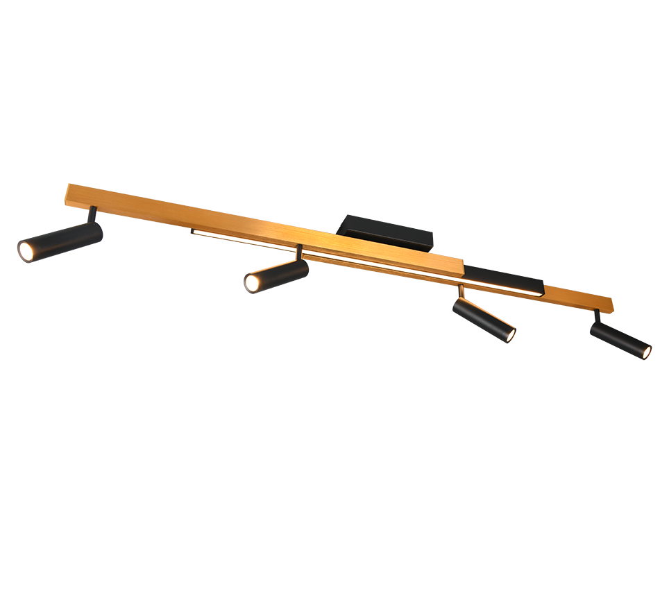 ZENO | Ceiling lamp | Schwarz-Gold | Metal