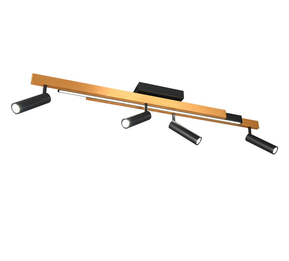 ZENO | Ceiling lamp | Schwarz-Gold | Metal