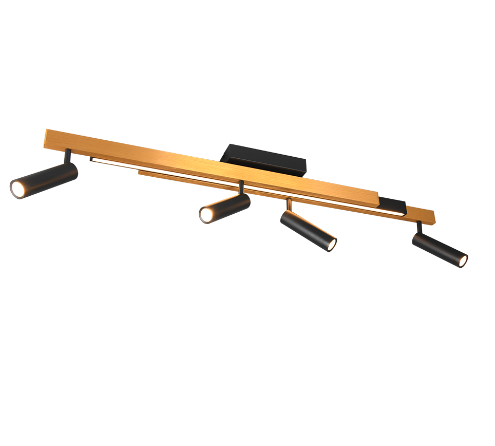 ZENO | Ceiling lamp | Schwarz-Gold | Metal