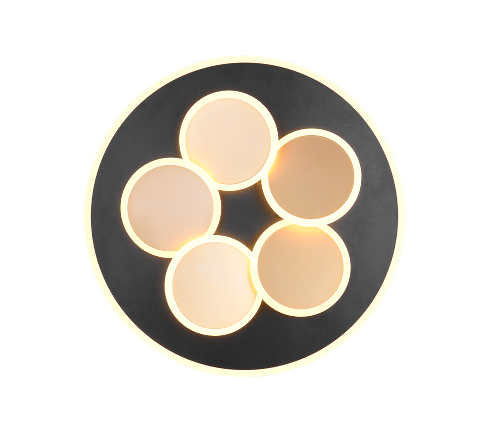 MANDALA | Ceiling lamp | Schwarz-Gold | Metal