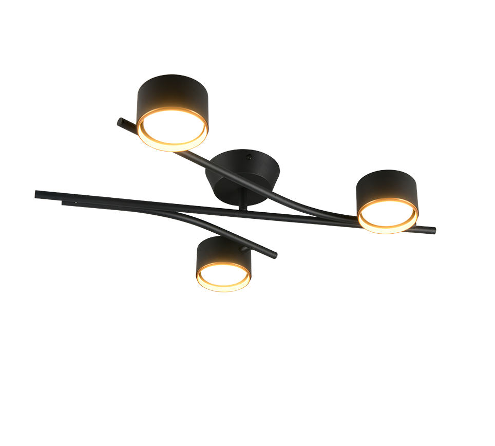 CODA | Ceiling lamp | Schwarz-Gold | Metal