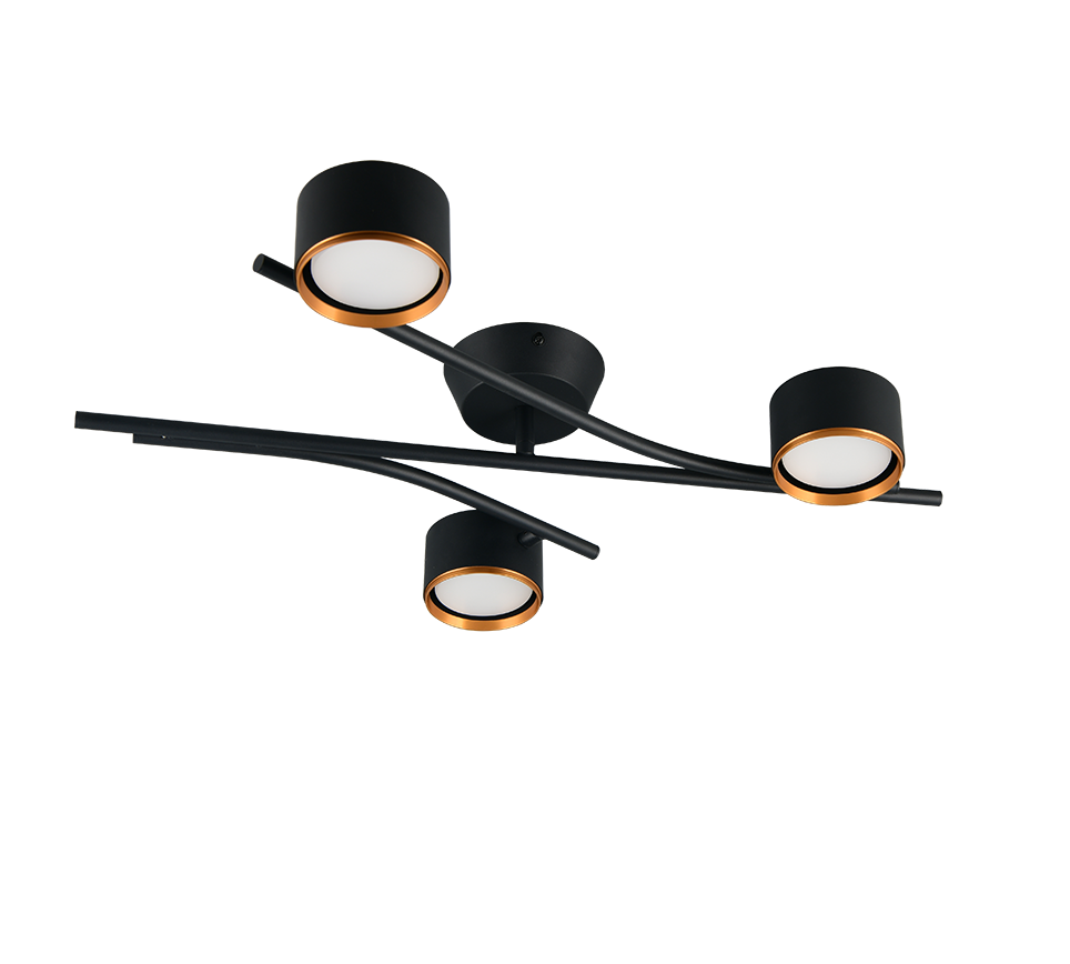 CODA | Ceiling lamp | Schwarz-Gold | Metal