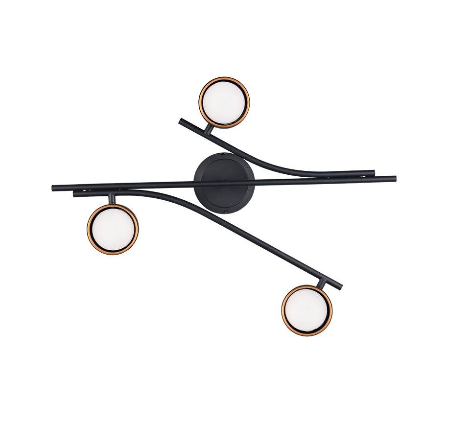 CODA | Ceiling lamp | Schwarz-Gold | Metal