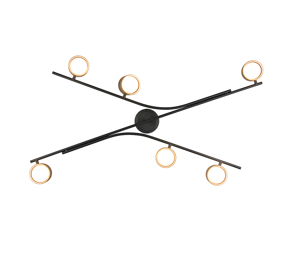 CODA | Ceiling lamp | Schwarz-Gold | Metal