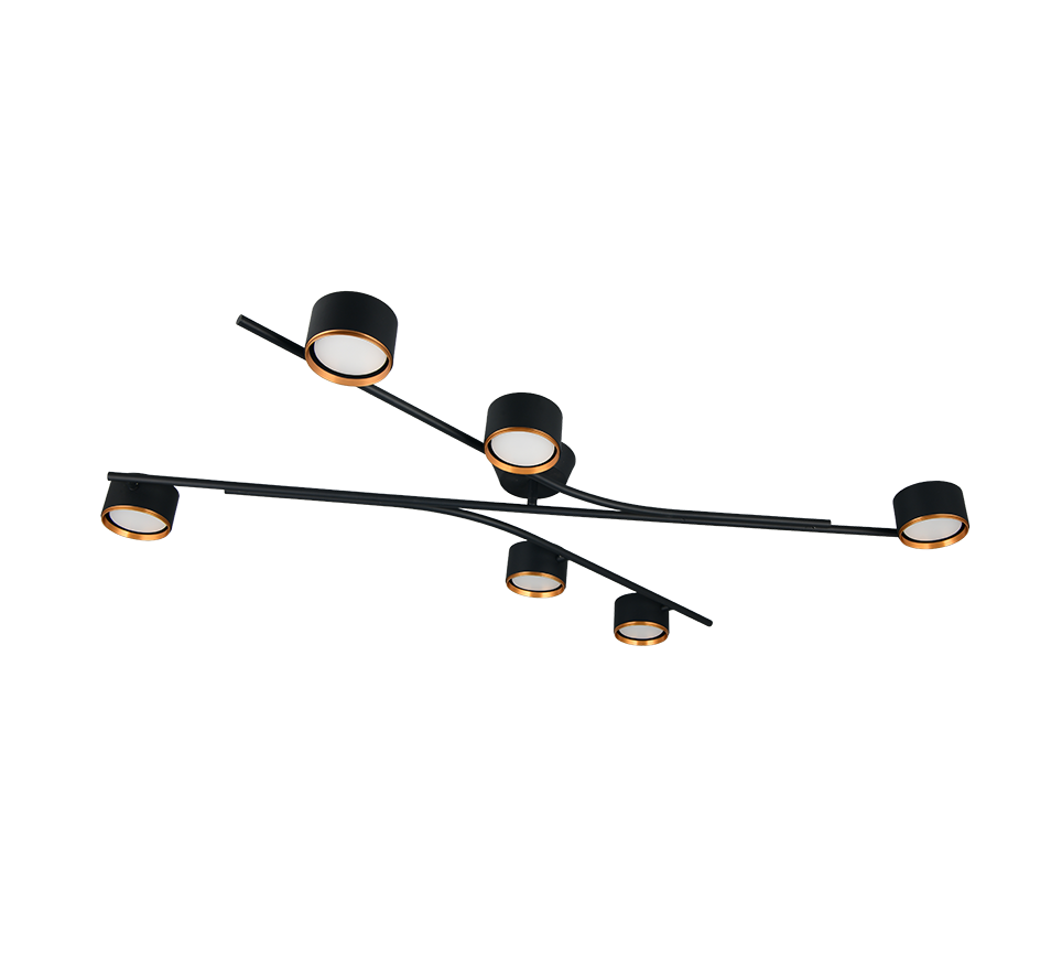 CODA | Ceiling lamp | Schwarz-Gold | Metal