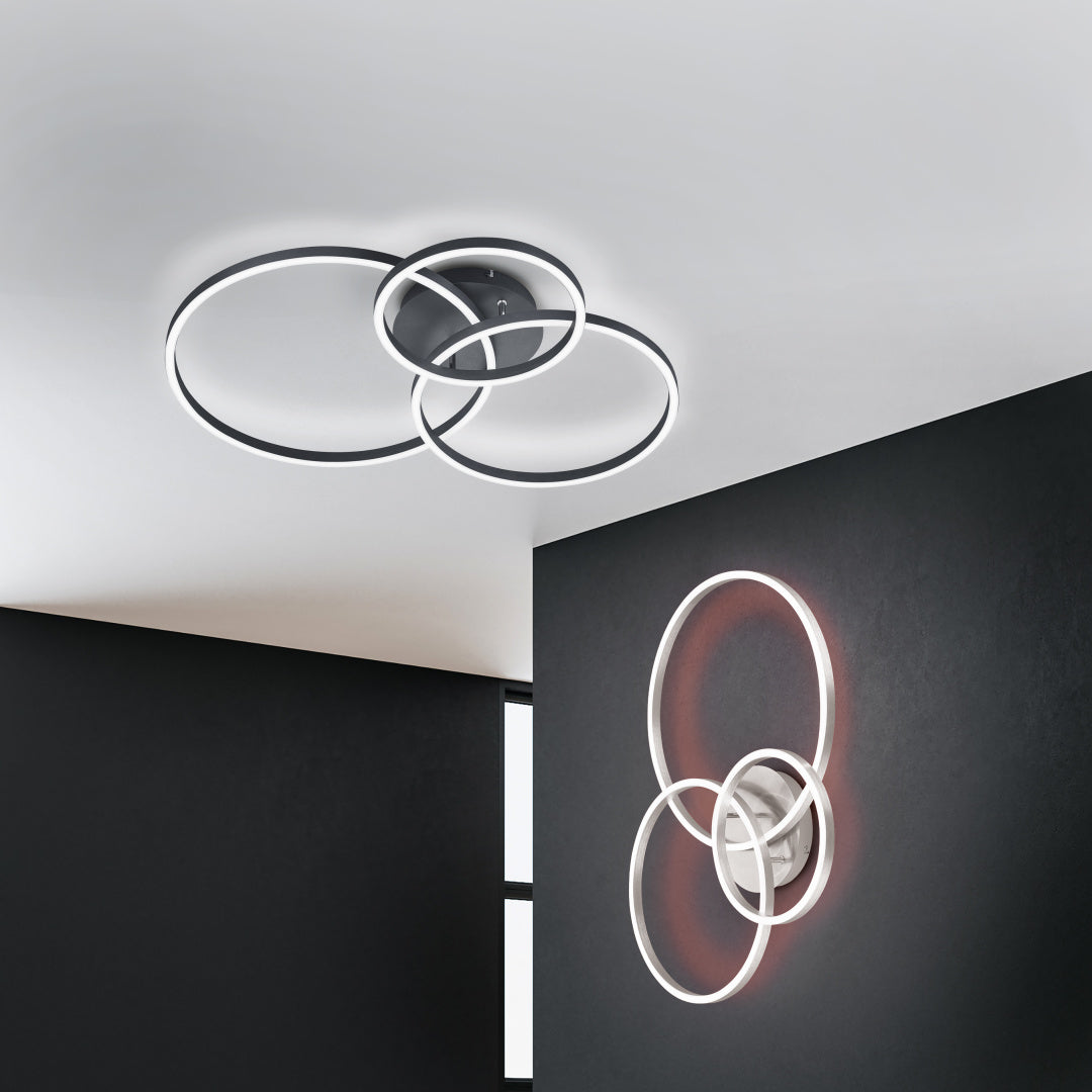 WINONA | Ceiling lamp | Nickel mat | Metal