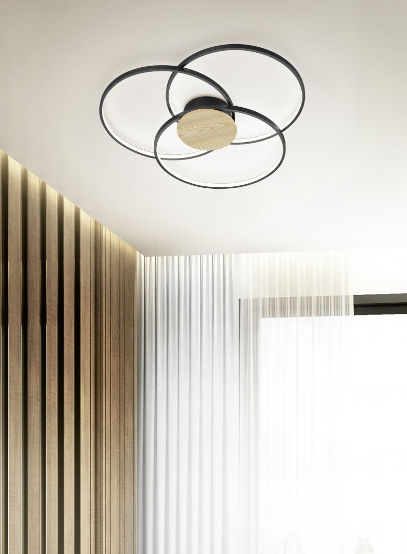 SEDONA | Ceiling lamp | Black mat | Aluminium