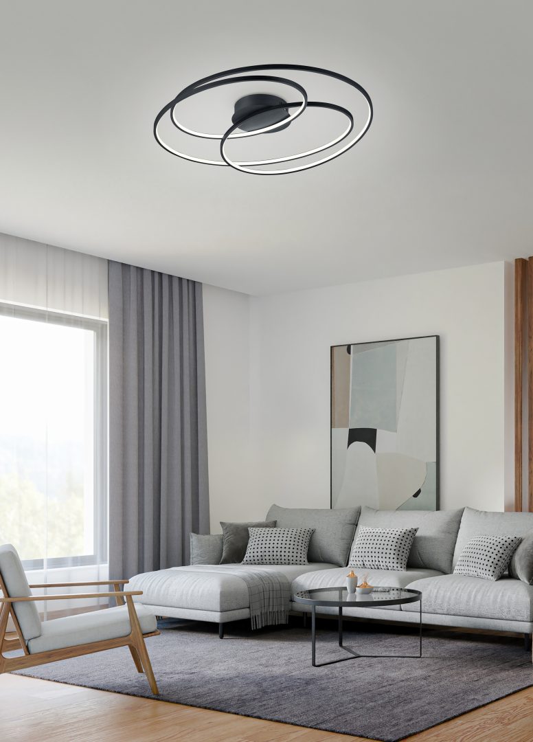GALE | Ceiling lamp | Black mat | Metal