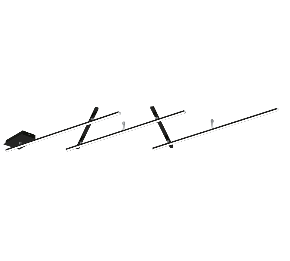 INDIRA | Ceiling lamp | Black mat | Metal
