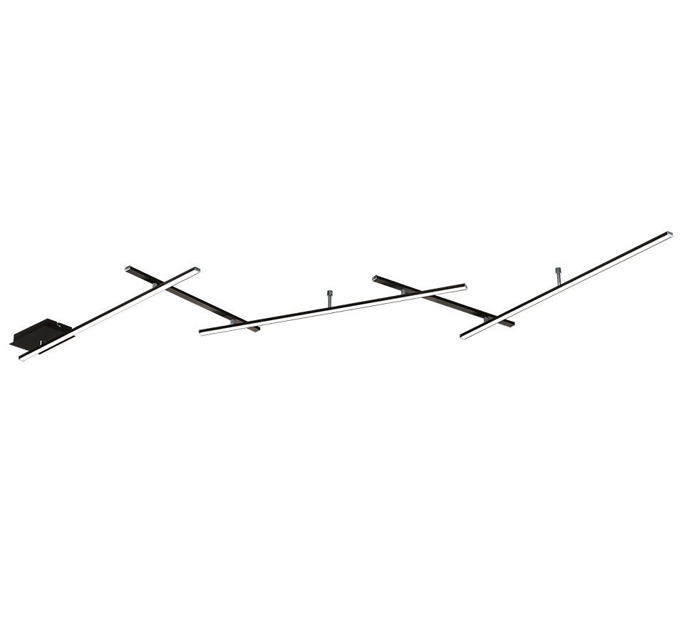 INDIRA | Ceiling lamp | Black mat | Metal