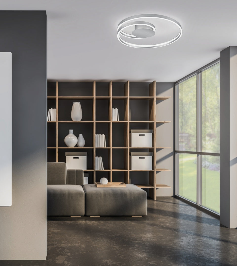CIOLA | Ceiling lamp | Nickel mat | Metal