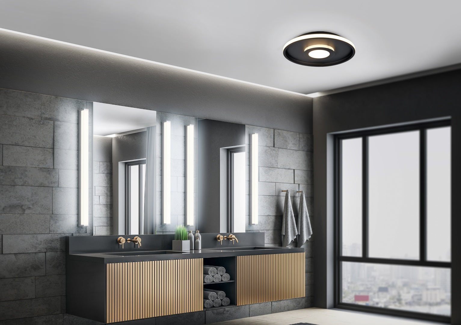 ASCARI | Ceiling lamp | Black mat | Metal