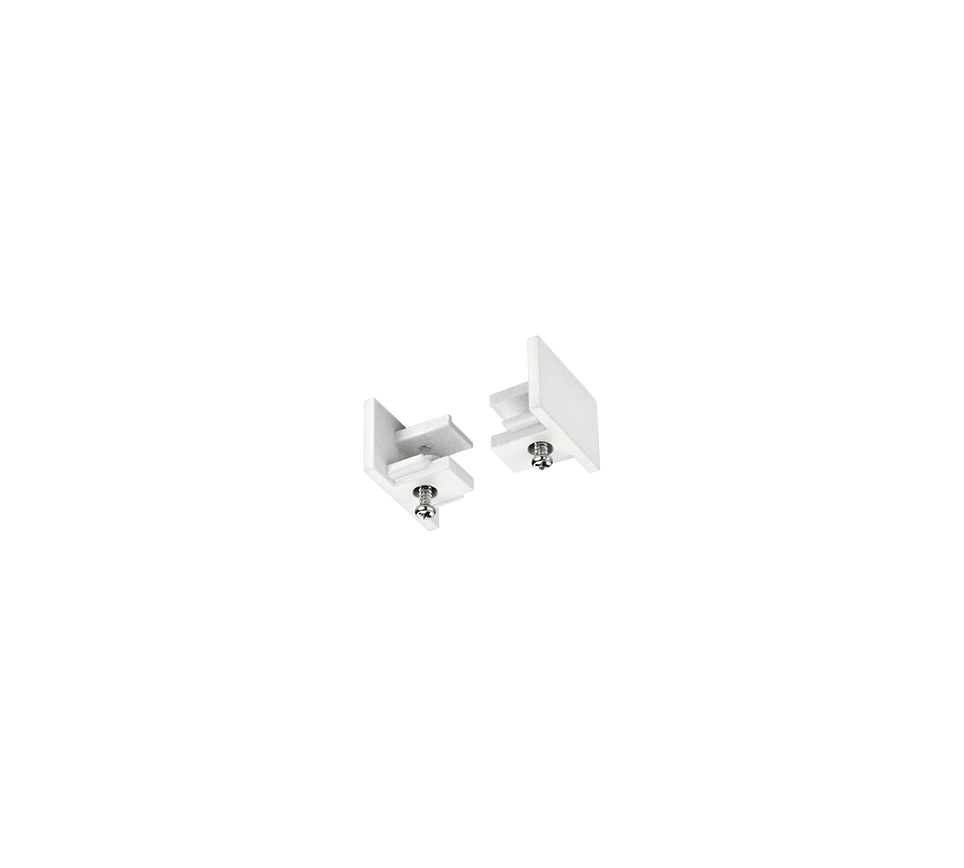 DUOLINE | End caps | White mat | Plastic