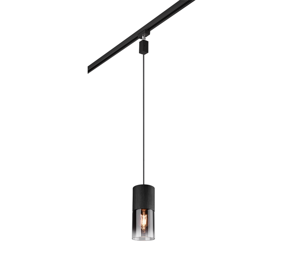 DUOLINE | Pendant | Black mat | Glass