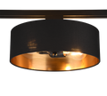 DUOLINE | Ceiling lamp | Schwarz-Gold | Fabric